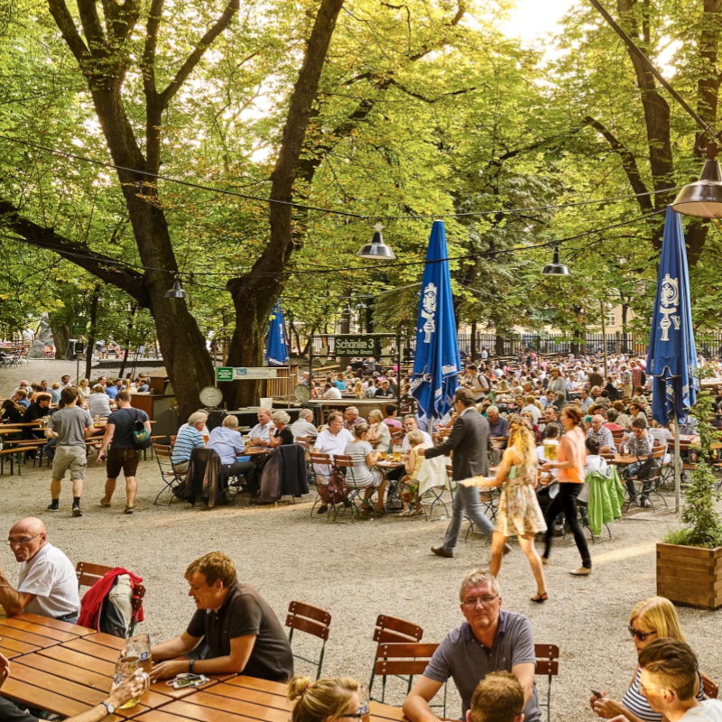 Beer garden in Germany