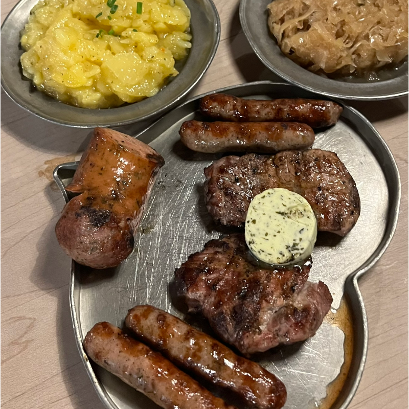 Grilled meats plate